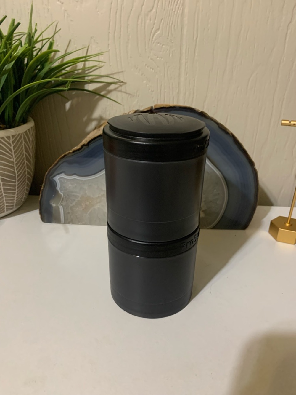 Matte Black Portable snack container